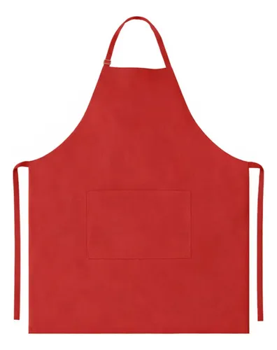 Avental de Pano Cor Vermelho para Cozinha