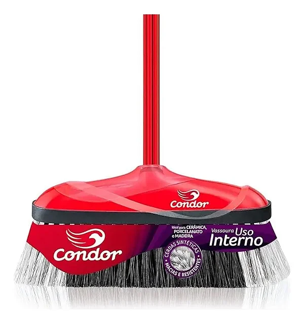 Vassoura pelo Vermelho V-09 C/Cabo 1,20m - Condor