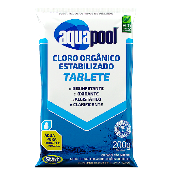 Aquapool Cloro Organico Estabilizado Tablete 200g - Start