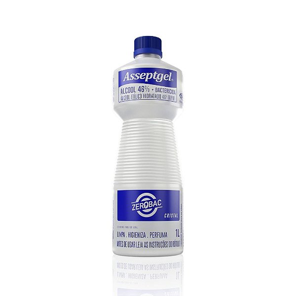 Desinfetante Asseptgel 46° 1L Zerobac Cristal - Start