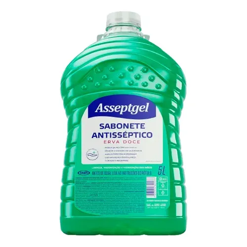 Sabonete Liquido 5L Antisséptico Asseptgel Erva Doce - Start