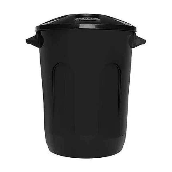 Cesto Fechado 15L  Preto c/ tampa