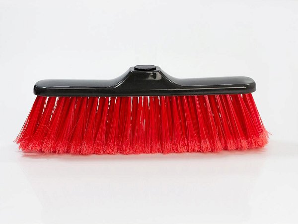 Vassoura uso interno tam. Único vermelho c/ cinza - Powermaid