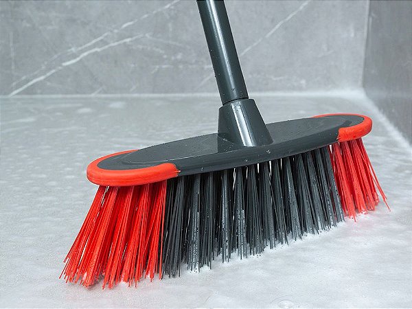 Vassoura Esfregão TAM. Único Vermelho c/Cinza - Powermaid