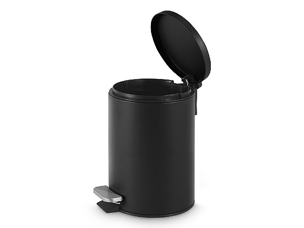 Lixeira Matte 5L Preto - Powermaid