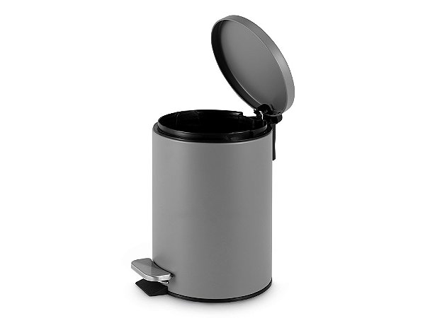 Lixeira Matte 5L Cinza - Powermaid