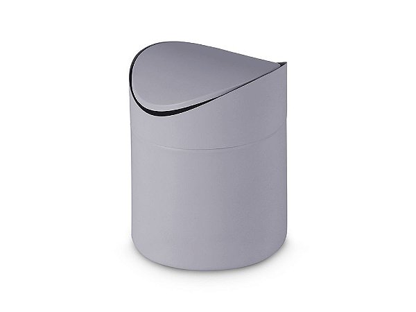 Lixeira de Bancada Matte Tam Unico Cinza - Powermaid