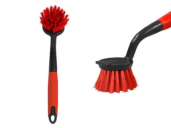Escova multiuso redonda tam único vermelho/ cinza - Powermaid