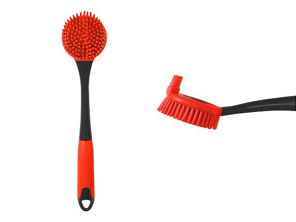 Escova delicada tam único vermelho/ cinza - Powermaid