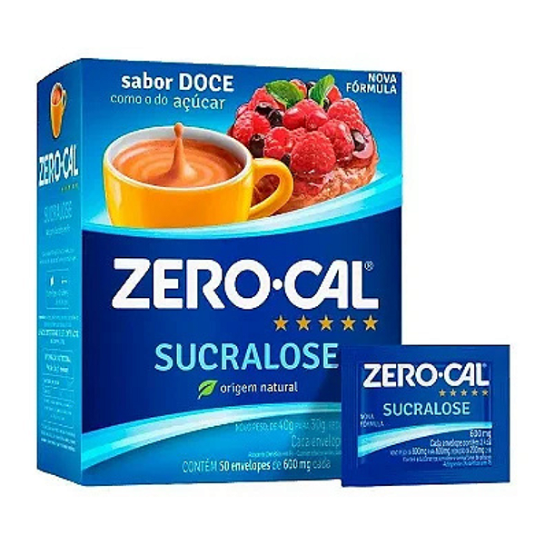 Adoçante Pó Sucralose C/50 Envelopes 30G - Zero-cal
