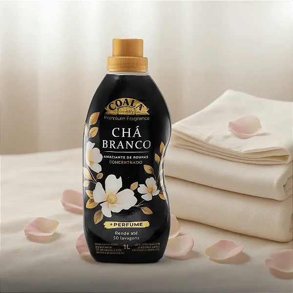 Amaciante de roupas 1l concentrado cha branco  laundry - coala