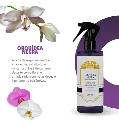 Odorizante de ambientes e tecidos 260ml orquidea negra - coala
