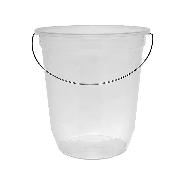 Balde transparente 18l com alça metálica -JAGUAR