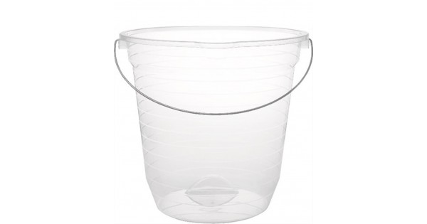 Balde transparente 13,5l com alça metálica -JAGUAR