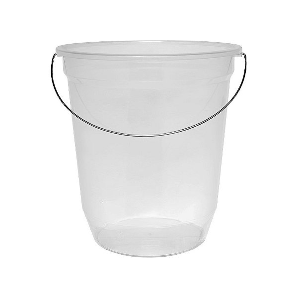 Balde transparente 13,5l com alça metálica -JAGUAR