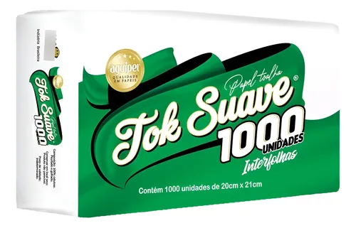 Papel Interf PCT 20x20 X 1000flS Branco Tok Suave Plus - Aguipel