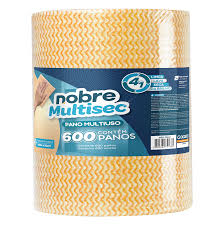 Pano multiuso Slim (rolo c/28cm x 240m picotado aprox. 40cm) laranja - Nobre
