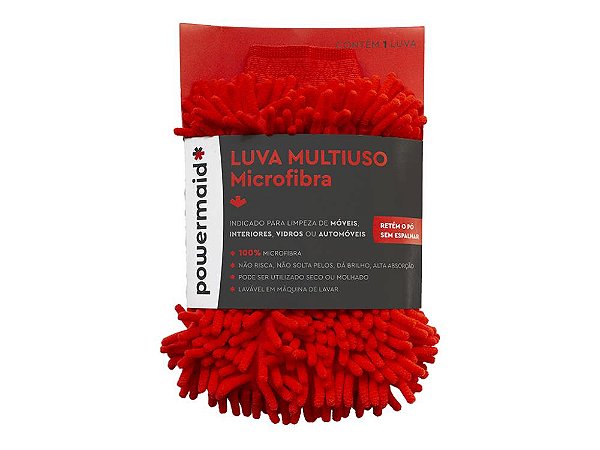 Luva microfibra Chenile Vermelho