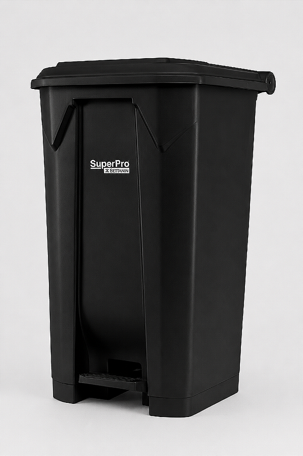 Lixeira Plástica C/Pedal 100L Preta SOLUTION SP936100PT