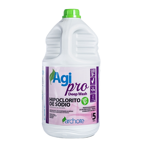 Hipoclorito De Sódio 5% de Cloro Ativo agipro deep wash - Archote