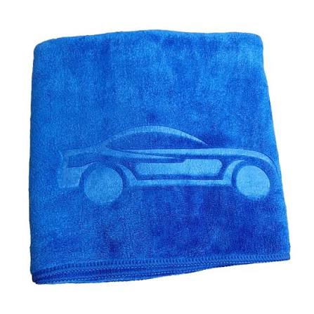 Toalha de Secagem Automotiva 400 GSM 40x60cm azul com logo Cod-162 - JS
