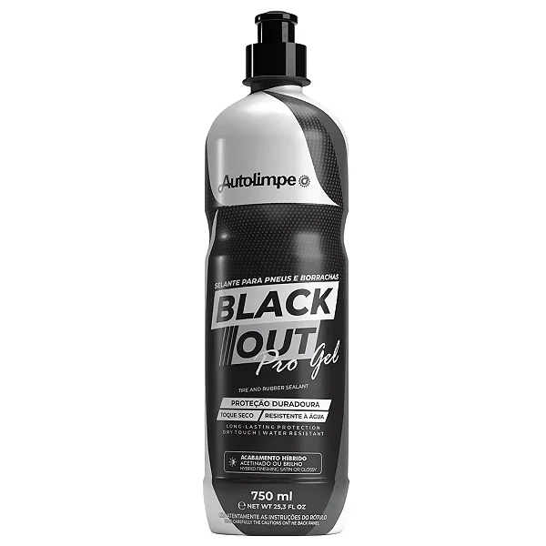 Selante Revitalizador de Pneus e Borrachas Blackout Pro Gel 750ml Autolimpe