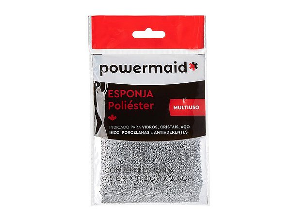 Esponja Multiuso de Poliéster 11,2 cm Prateada – Camesa