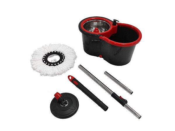 Mop Giratório Pro com Balde Centrífuga Inox e Cabo 1,25 m – Camesa