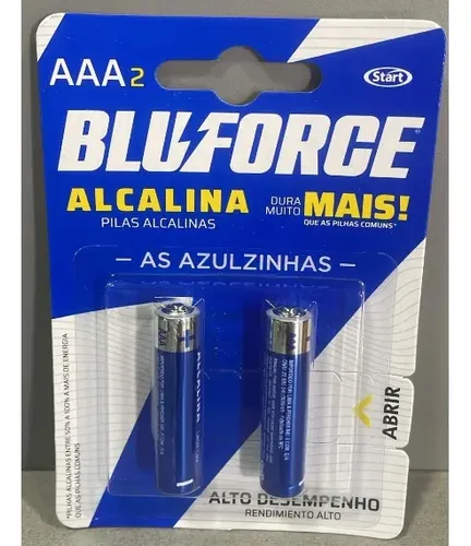 Pilha Alcalina Blueforce AAA com 2 Unidades