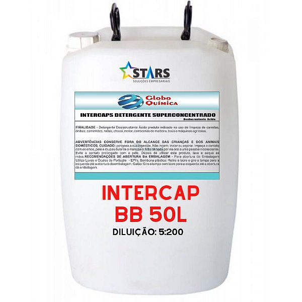 Intercap 50 Litros Desincrustante Concentrado Dil 1:40L - Globo Química