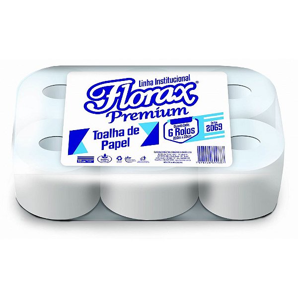 Papel Toalha Bob 06x20x200m 100% Cel 29g Premium 2069 - Florax