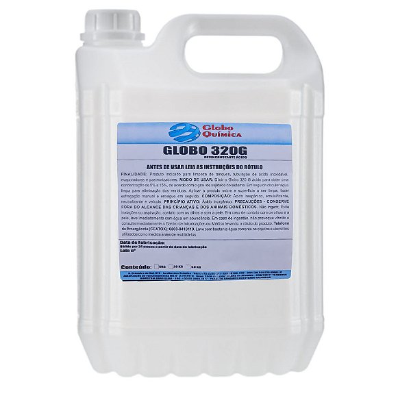 Desinc Acido 5L 320g Limp. Rejunte - Globo Química