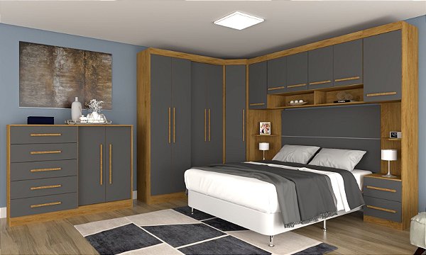 Quarto Modulado América Freijó/Grafitte