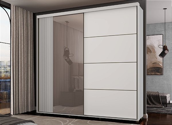 Roupeiro Tesla Branco 100% MDF