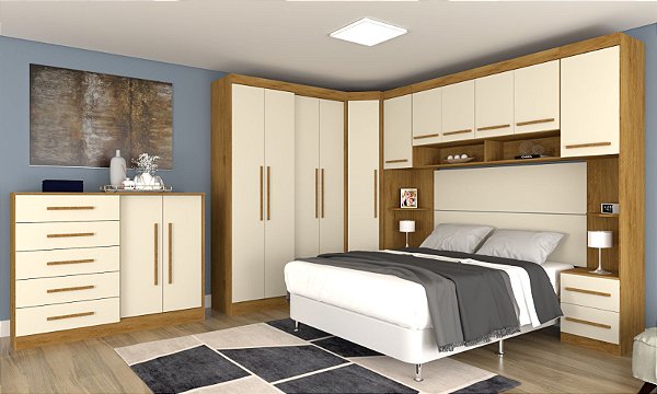 Quarto Modulado América Freijó/Off White
