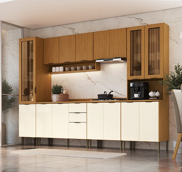 Cozinha Ibiza Nature/Champagne 100% MDF