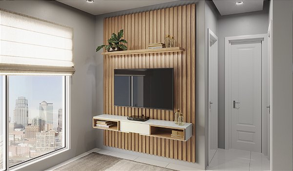 Painel Ripado com Nichos TB189F WJ Dalla Costa