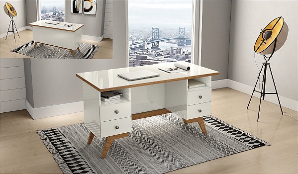 Mesa de Escritorio com 4 gavetas C720 WJ Dalla Costa