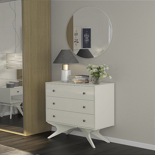 Comoda Retrô 3 Gavetas TW37 WW Dalla Costa