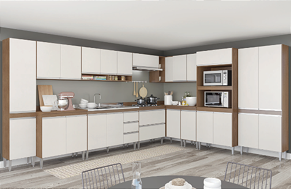 Cozinha Sabrina Avelã/Branco