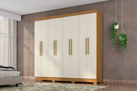 Roupeiro Italia MDF Freijo/Off White 175.550