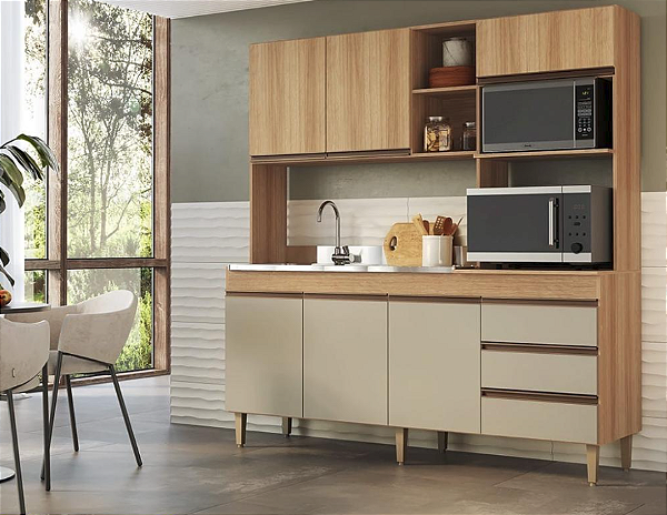 Cozinha Compacta 1850 Mel/Areia