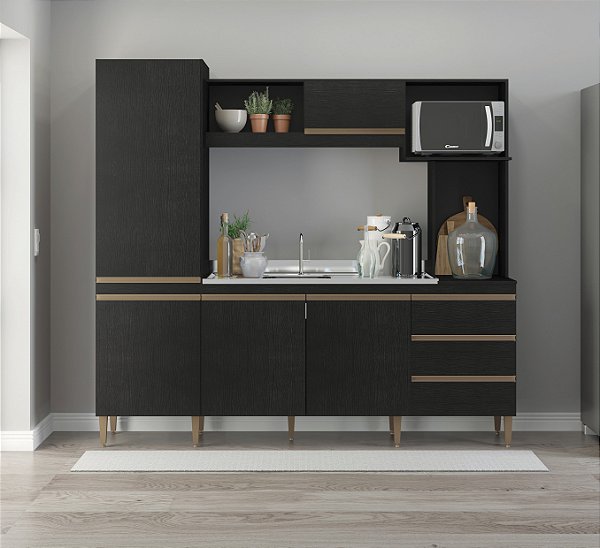Cozinha Compacta Vitoria Preta