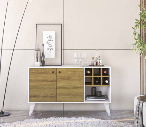 Rack/Aparador ibiza Mel/Branco