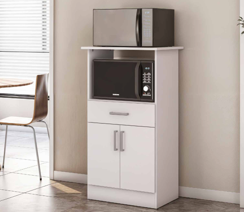 Armario Multiuso para Forno e Micro Branco