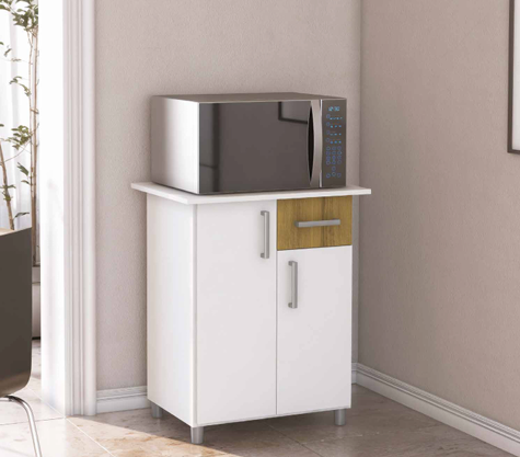 Armário Multiuso Branco/Mel