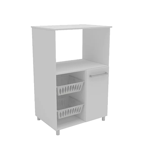 Balcão Multiuso e Fruteira com 1 Porta Branco