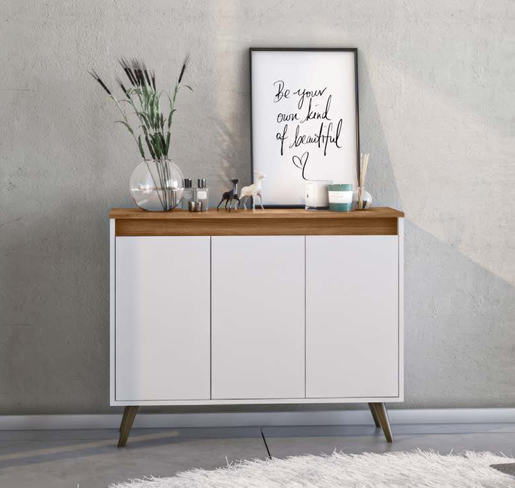 Aparador 3 Portas Bangkok Manchester/Branco