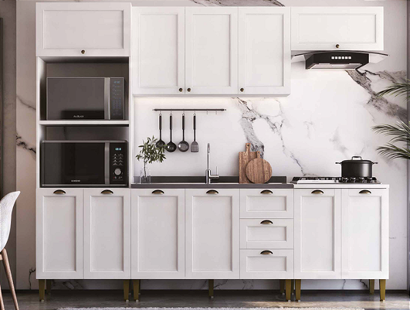 Cozinha Modulada Lavanda Provençal Branco