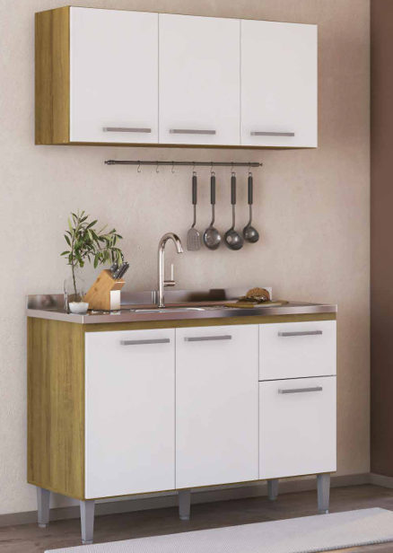 Cozinha Amor Perfeito Mel/Branco